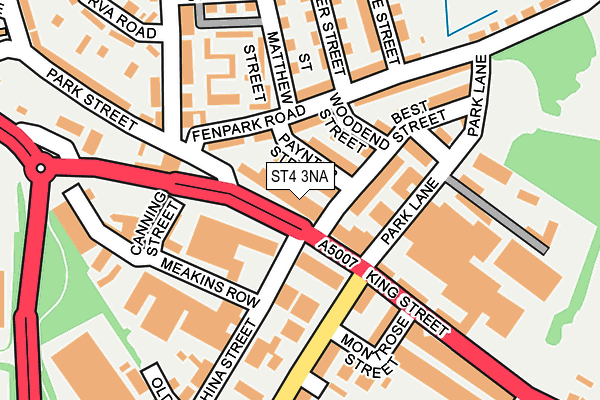 ST4 3NA map - OS OpenMap – Local (Ordnance Survey)