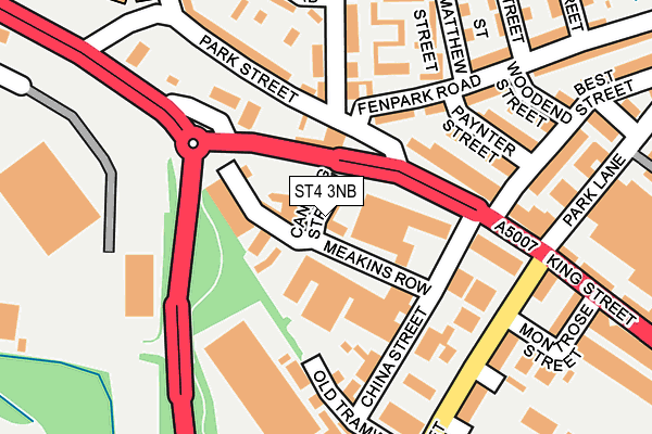 ST4 3NB map - OS OpenMap – Local (Ordnance Survey)