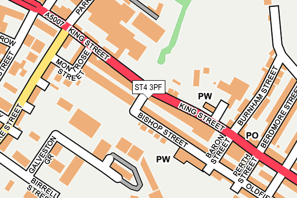ST4 3PF map - OS OpenMap – Local (Ordnance Survey)