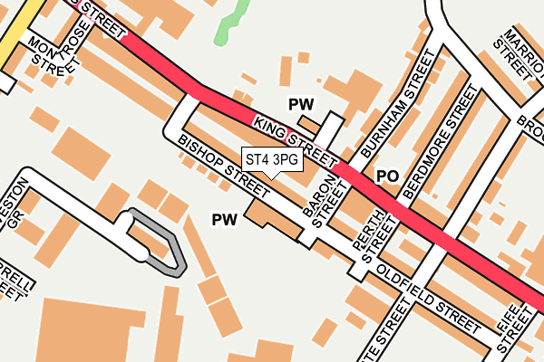 ST4 3PG map - OS OpenMap – Local (Ordnance Survey)