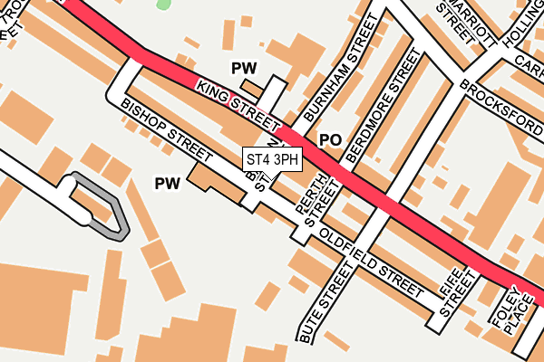 ST4 3PH map - OS OpenMap – Local (Ordnance Survey)