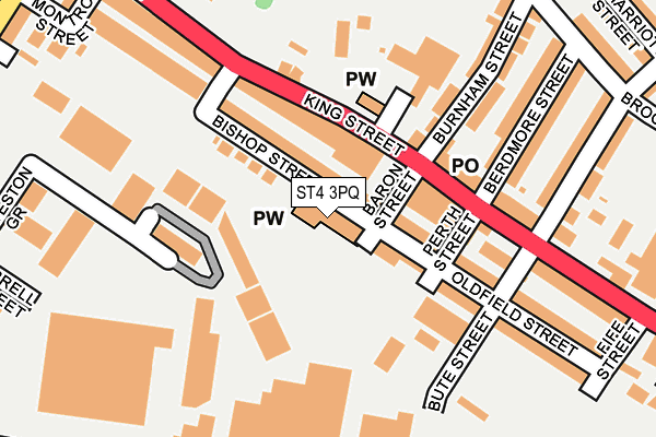 ST4 3PQ map - OS OpenMap – Local (Ordnance Survey)