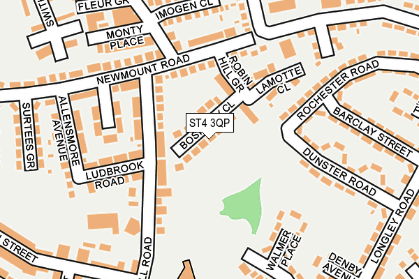 ST4 3QP map - OS OpenMap – Local (Ordnance Survey)