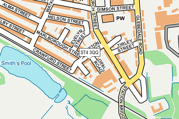 ST4 3QQ map - OS OpenMap – Local (Ordnance Survey)