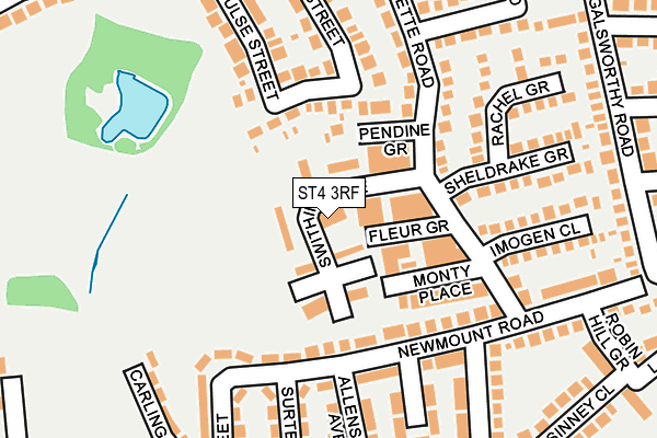 ST4 3RF map - OS OpenMap – Local (Ordnance Survey)