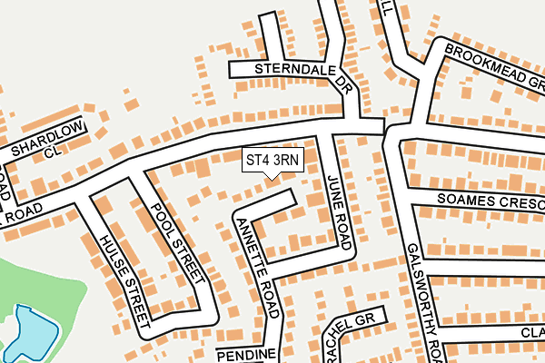 ST4 3RN map - OS OpenMap – Local (Ordnance Survey)