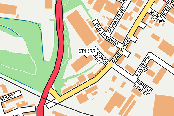 ST4 3RR map - OS OpenMap – Local (Ordnance Survey)