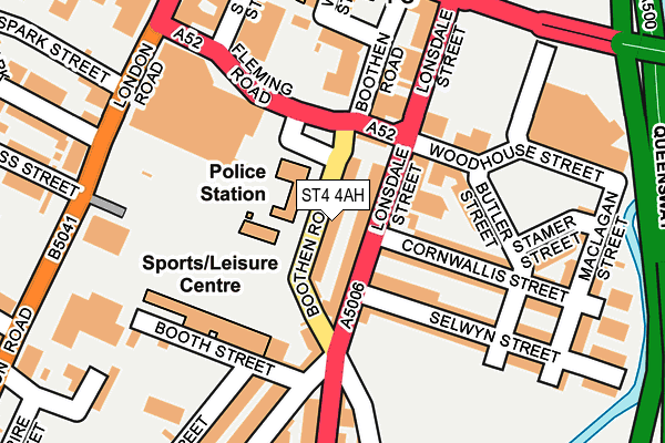 ST4 4AH map - OS OpenMap – Local (Ordnance Survey)