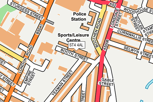 ST4 4AL map - OS OpenMap – Local (Ordnance Survey)