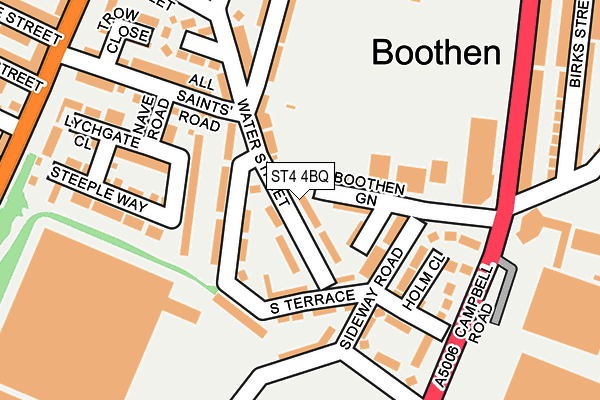ST4 4BQ map - OS OpenMap – Local (Ordnance Survey)