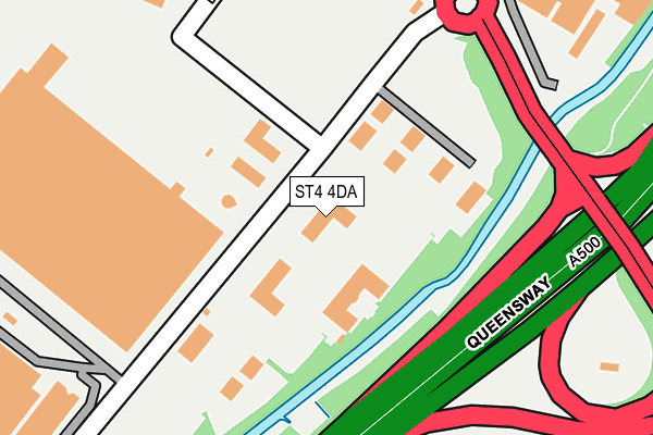 ST4 4DA map - OS OpenMap – Local (Ordnance Survey)