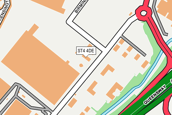ST4 4DE map - OS OpenMap – Local (Ordnance Survey)