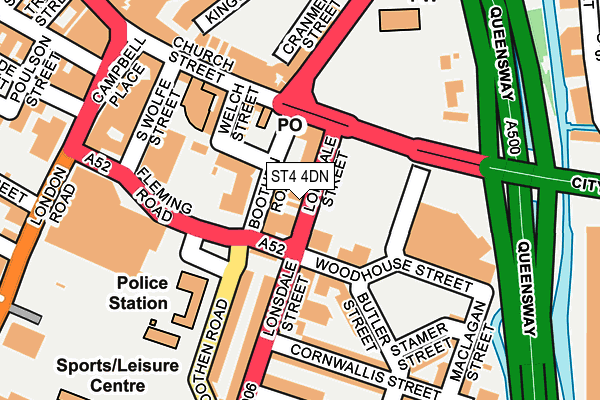 ST4 4DN map - OS OpenMap – Local (Ordnance Survey)