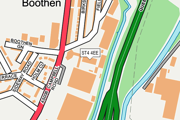 ST4 4EE map - OS OpenMap – Local (Ordnance Survey)