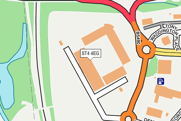 ST4 4EG map - OS OpenMap – Local (Ordnance Survey)