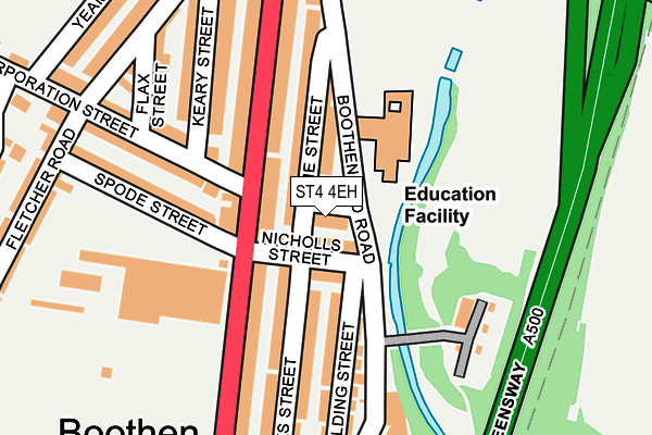 ST4 4EH map - OS OpenMap – Local (Ordnance Survey)