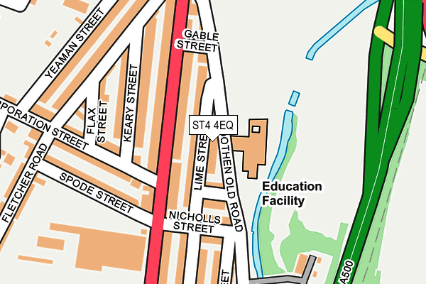 ST4 4EQ map - OS OpenMap – Local (Ordnance Survey)