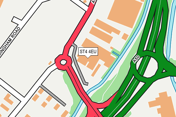 ST4 4EU map - OS OpenMap – Local (Ordnance Survey)