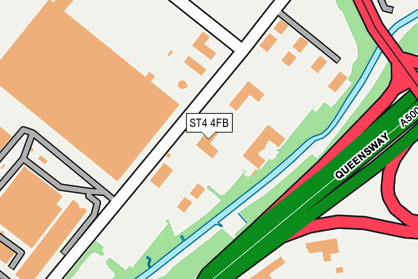 ST4 4FB map - OS OpenMap – Local (Ordnance Survey)