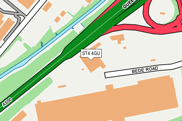 ST4 4GU map - OS OpenMap – Local (Ordnance Survey)