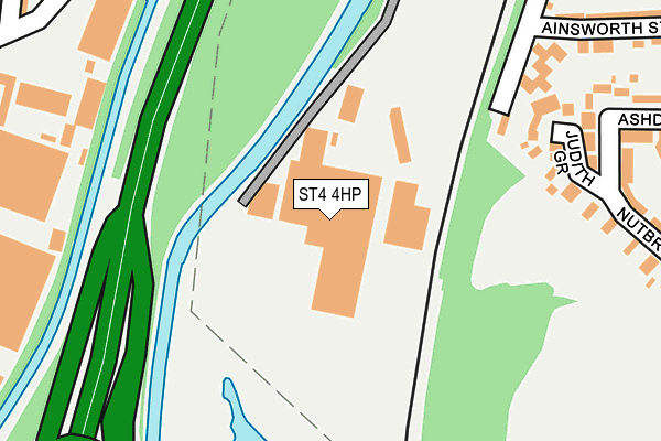 ST4 4HP map - OS OpenMap – Local (Ordnance Survey)