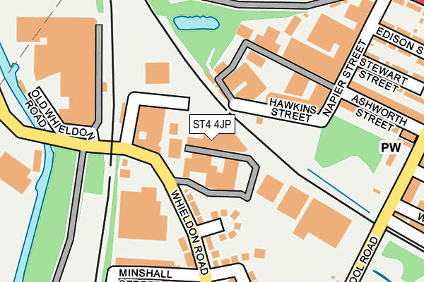 ST4 4JP map - OS OpenMap – Local (Ordnance Survey)