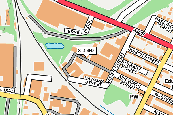 ST4 4NX map - OS OpenMap – Local (Ordnance Survey)