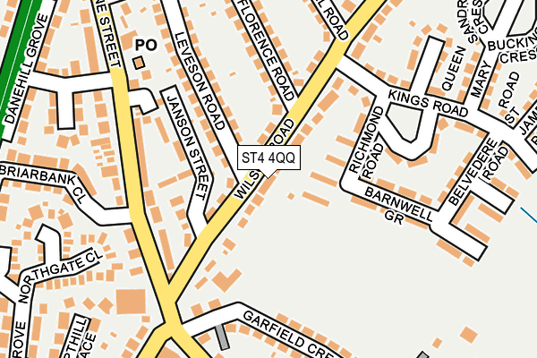 ST4 4QQ map - OS OpenMap – Local (Ordnance Survey)