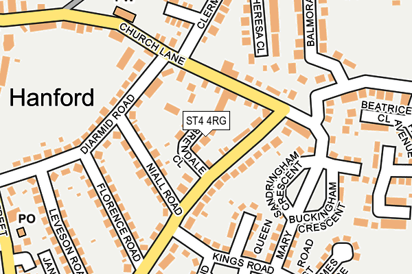 ST4 4RG map - OS OpenMap – Local (Ordnance Survey)