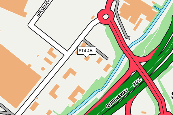 ST4 4RJ map - OS OpenMap – Local (Ordnance Survey)