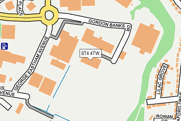 ST4 4TW map - OS OpenMap – Local (Ordnance Survey)