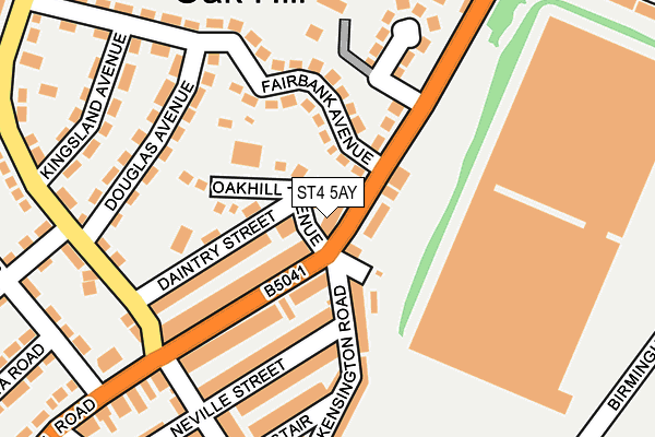 ST4 5AY map - OS OpenMap – Local (Ordnance Survey)