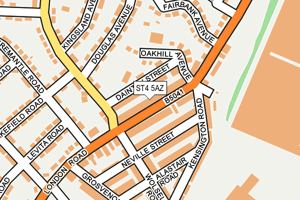 ST4 5AZ map - OS OpenMap – Local (Ordnance Survey)