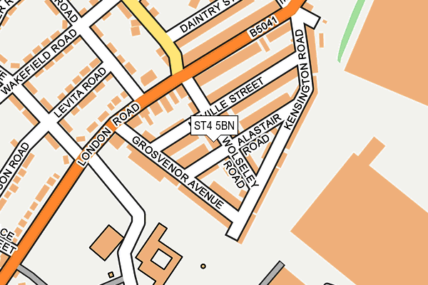 ST4 5BN map - OS OpenMap – Local (Ordnance Survey)