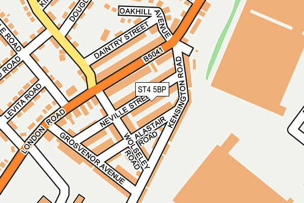 ST4 5BP map - OS OpenMap – Local (Ordnance Survey)