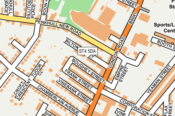ST4 5DA map - OS OpenMap – Local (Ordnance Survey)