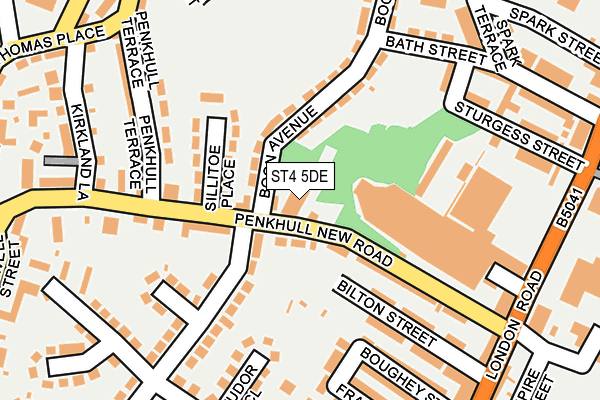 ST4 5DE map - OS OpenMap – Local (Ordnance Survey)