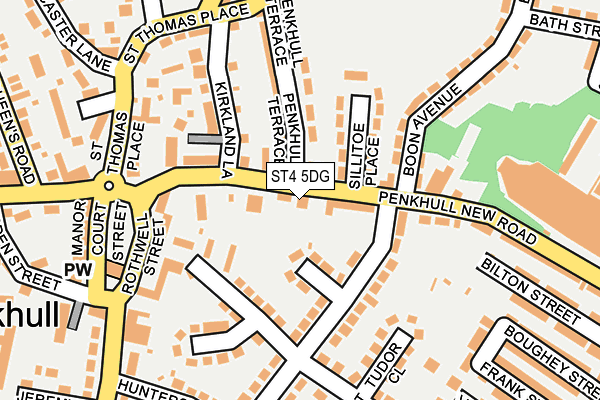 ST4 5DG map - OS OpenMap – Local (Ordnance Survey)