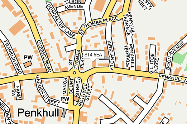 ST4 5EA map - OS OpenMap – Local (Ordnance Survey)