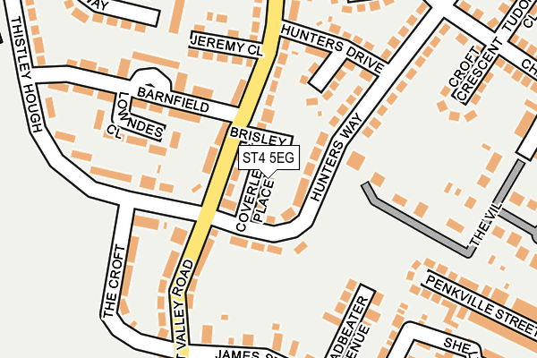 ST4 5EG map - OS OpenMap – Local (Ordnance Survey)
