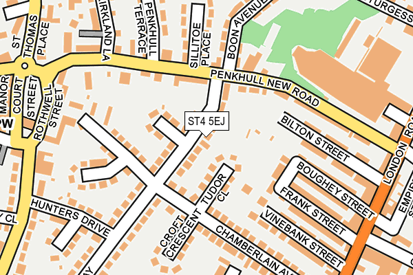 ST4 5EJ map - OS OpenMap – Local (Ordnance Survey)