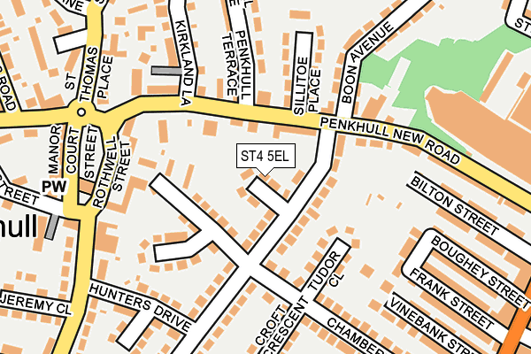 ST4 5EL map - OS OpenMap – Local (Ordnance Survey)