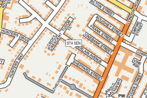 ST4 5EN map - OS OpenMap – Local (Ordnance Survey)