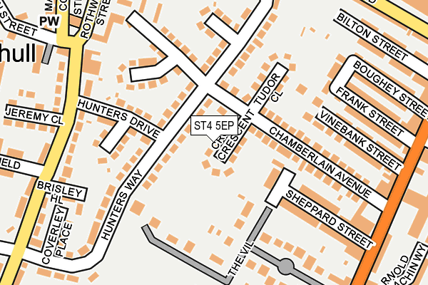 ST4 5EP map - OS OpenMap – Local (Ordnance Survey)