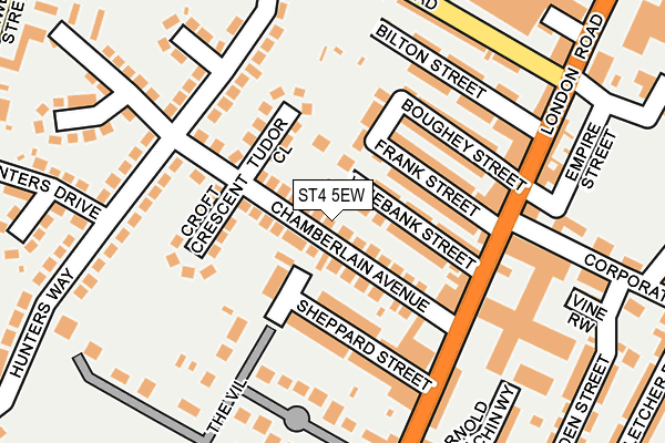 ST4 5EW map - OS OpenMap – Local (Ordnance Survey)