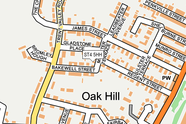 ST4 5HH map - OS OpenMap – Local (Ordnance Survey)