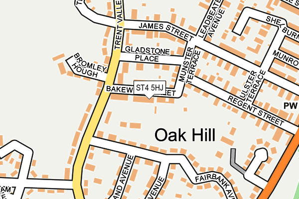 ST4 5HJ map - OS OpenMap – Local (Ordnance Survey)