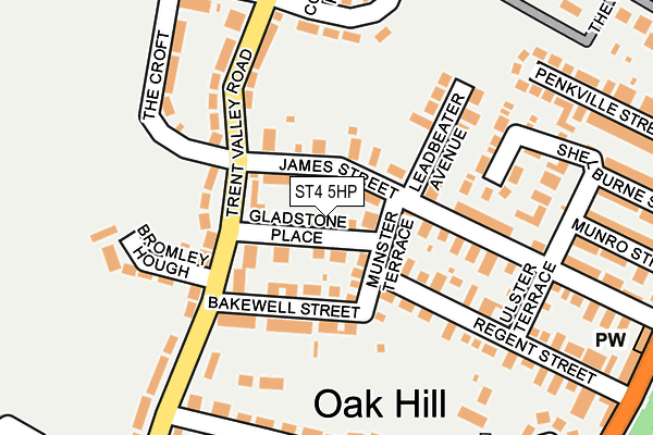 ST4 5HP map - OS OpenMap – Local (Ordnance Survey)
