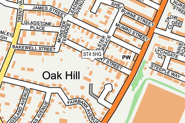 ST4 5HQ map - OS OpenMap – Local (Ordnance Survey)