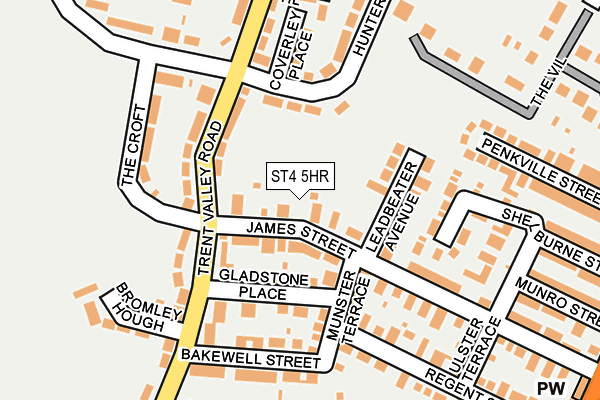 ST4 5HR map - OS OpenMap – Local (Ordnance Survey)